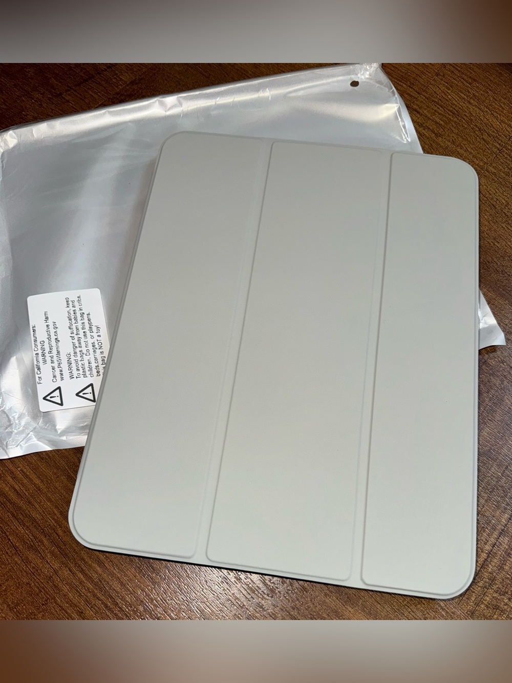 iPad Case (A16) Gray Tri-Fold Tablet Cover Case with Magnetic Stand